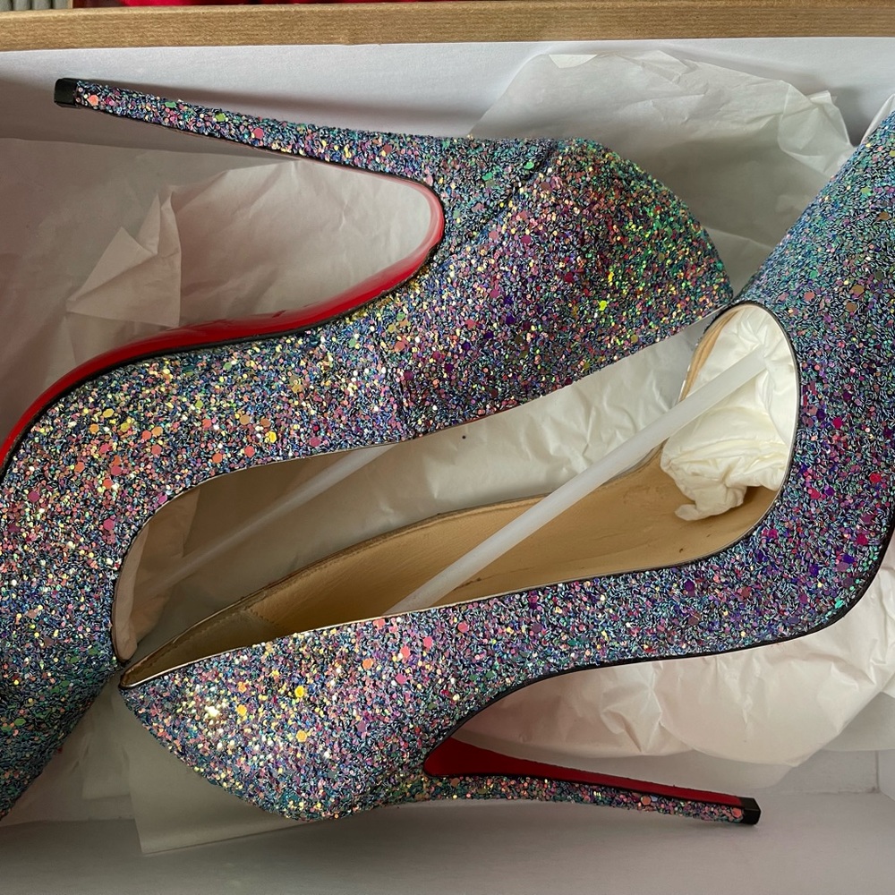 CHRISTIAN LOUBOUTIN SO KATE 120 GLITTER DRAGONFLY Size 39